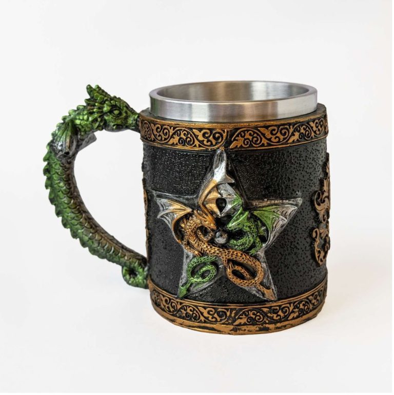 Black and Green Dragon Mug - Image 2