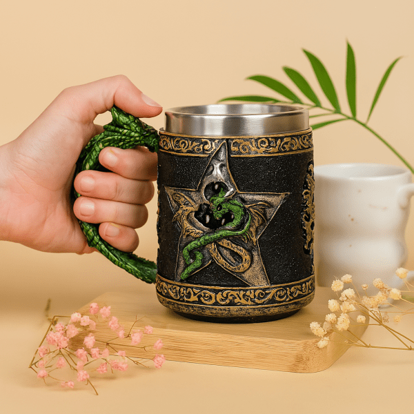 Black and Green Dragon Mug