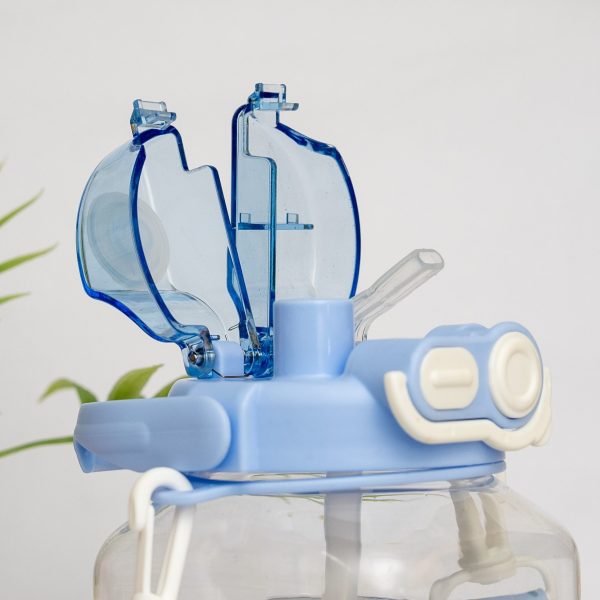 Dual Bottle Sipper -White And Blue Medium Size - Image 2